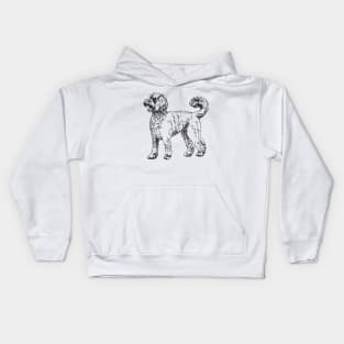 labradoodle portrait Kids Hoodie